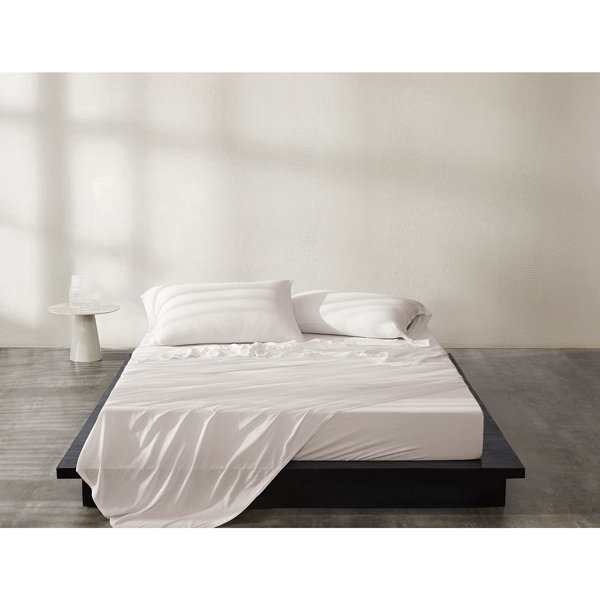 Calvin Klein Home Modern Cotton Harrison Fitted Sheet, Full, Midnight